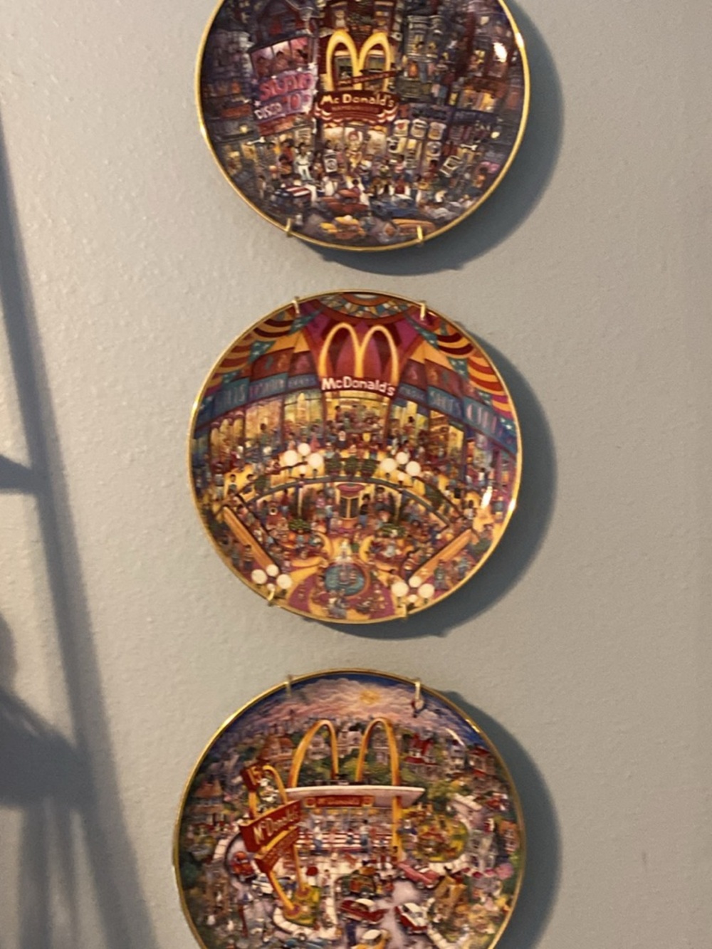 McDonald's Decorative Collector Plate in Gold, Purple, Red and Yellow